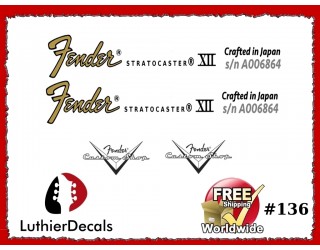 Fender Stratocaster Crafter in Japan Guitar Decal #136
